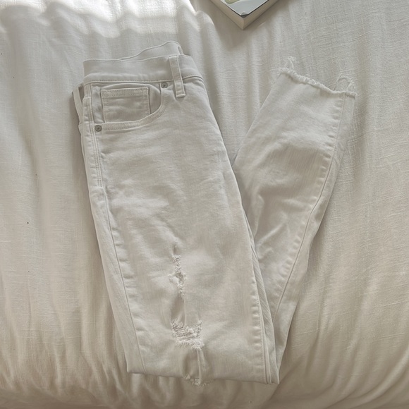 MWT Madewell 9” High Rise Skinny Crop Jeans in Pure White - Picture 2 of 3